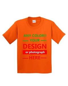 Personalized Custom Print Youth Kids T Shirt Your Photo Your Text Logo New Gift - Picture 1 of 14