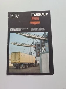 Verkaufsprospekt Poster Broschüre FRUEHAUF Anhänger Auflieger Container  - Bild 1 von 3