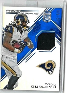 JERSEY TODD GURLEY 2016 PANINI DONRUSS ELITE NÚMEROS PRIMOS JUEGO USADA #/800 - Imagen 1 de 1