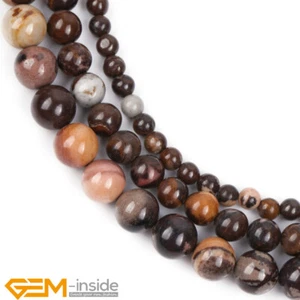 Australia Outback Brown Jasper Natural Stone Round Loose Beads Jewelry Making15” - Foto 1 di 24
