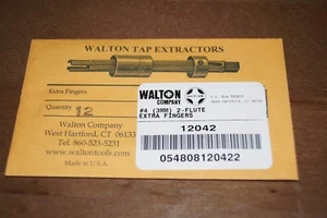 (12 Stück) Walton #4 (3 mm) 2-Flöte zusätzliche Finger (12042) - Bild 1 von 1