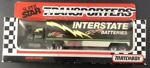 1992 #18 DALE JARRETT INTERSTATE MATCHBOX SUPER STAR TRANSPORTER 257 Vg1 - Picture 1 of 4