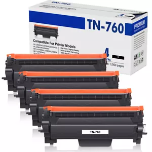 4 Stück TN760 Tonerkartusche für Brother TN-760 MFC-L2710DW HL-L2395DW HL-L2370DW - Bild 1 von 7