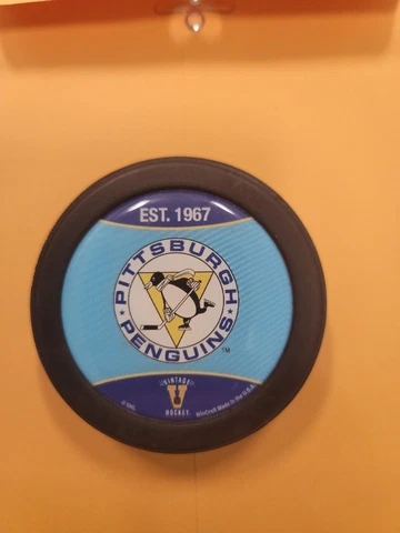 Pittsburgh Penguins Vintage Puck Second Six Expansion Teams Logo Cover
