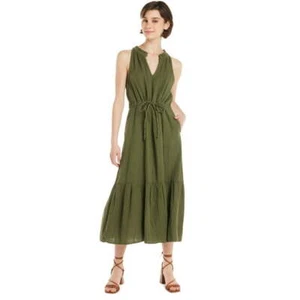Time and Tru Women' Midi Double Cloth Dress Size L Sea Turtle --Z4-- - Picture 1 of 4