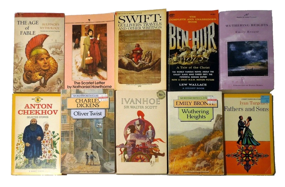Lot of 11 Classics: Ivanhoe, Oliver Twist, Wuthering Heights, Ben-Hur, +7 - Image 1 of 4