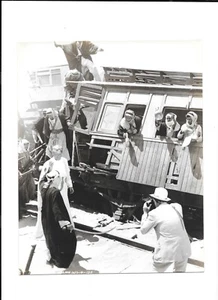 Vintage 1962 Publicity Photo LAWRENCE OF ARABIA Behind Scenes Train Wreck - Picture 1 of 1