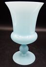 1930's Portieux Vallerysthal  6.5" Flared Goblet  Blue Opaline  PV France EXC!
