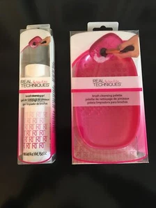Real Techniques 2er Set Pinsel Reinigungsgel und Pinselreinigungspalette Neu - Bild 1 von 9