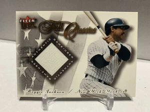 Reggie Jackson 2001 Fleer Ultra Fall Classics Game Used Jersey Relic Yankees - Picture 1 of 2