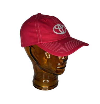 Бейсболка Toyota унисекс для взрослых OSFA красная регулируемая сзади 100% хлопок саржа кепка - Изображение 1 из 4