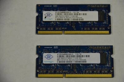 NANYA 4GB (2Gbx2) RAM MEMORY 1Rx8 DDR3 PC3L-12800S NT2GC64B88GONS-D1 - Image 1 of 2