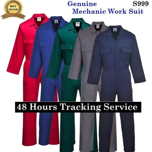 Portwest S999 Cotton Coverall Overall Safety Mechanic Boiler Suit Euro Work - Picture 1 of 10