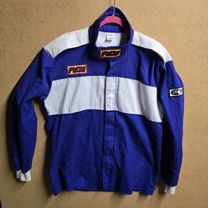 VTG 80s RCI Racing Jacket SFI Full Zip Men’s Large Blue Flame Resistant - Picture 1 of 7