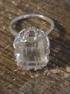 Sterling Silber Ring Libysches Wüstenglas - Bild 1 von 3