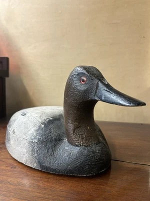 Antique Duck Decoy CANVASBACK Attributed To Ralph Regal Mt St Clemens Mich Solid - Image 1 of 4