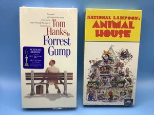 NEW NEVER OPENED SEALED 1995 FORREST GUMP & 1978 ANIMAL HOUSE VHS - Picture 1 of 3