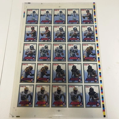 Hoja sin cortar Edge FX 1994 rara - Elway, Aikman, Montana y más (25 tarjetas) Foto 1 de 4