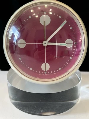 BLESSING RARE ALARM WIND CLOCK- MCM- SERVICED- GERMANY- WORKING - CALIBRATED EUC - Image 1 of 4