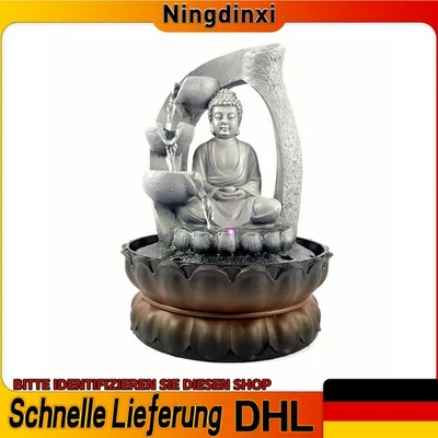 LED Illuminated Indoor Fountain Garden Buddha Fountain Buddha Indoor Fountain Decoration - Image 1 of 4