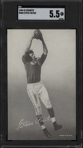 1948 W468 Exhibits Football STEVE PRITKO (SP) Boston Yankees SGC EX+ 5.5 - Picture 1 of 2