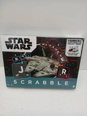 Star Wars Scrabble Board Game 2-in-1 Classic & Galaxy Mode 2-4 players  NEW . - Image 1 of 4
