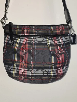 COACH F44165 Poppy Tartan Plaid Crossbody Shoulder Purse Swingpack - Image 1 of 4