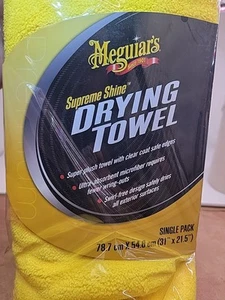 Meguiars Supreme Shine Drying Towel- X190400- 78.7x54.6cm Single Pack- New - Picture 1 of 7