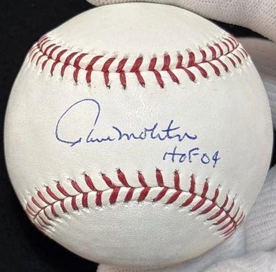 Paul Molitor Signed OML baseball "HOF 04" Inscription **JSA Witnessed Cert** - Image 1 of 4