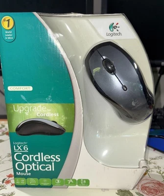 Logitech LX6 High Def Optical Mouse 3 Button Ultra Comfort Rubber Grip PC & Mac - Image 1 of 4