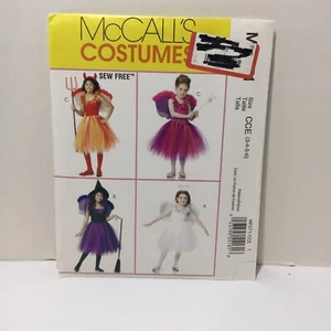 Disfraz de niña McCall's P371 talla 3-6 patrón diablo ángel bruja hada - Imagen 1 de 3