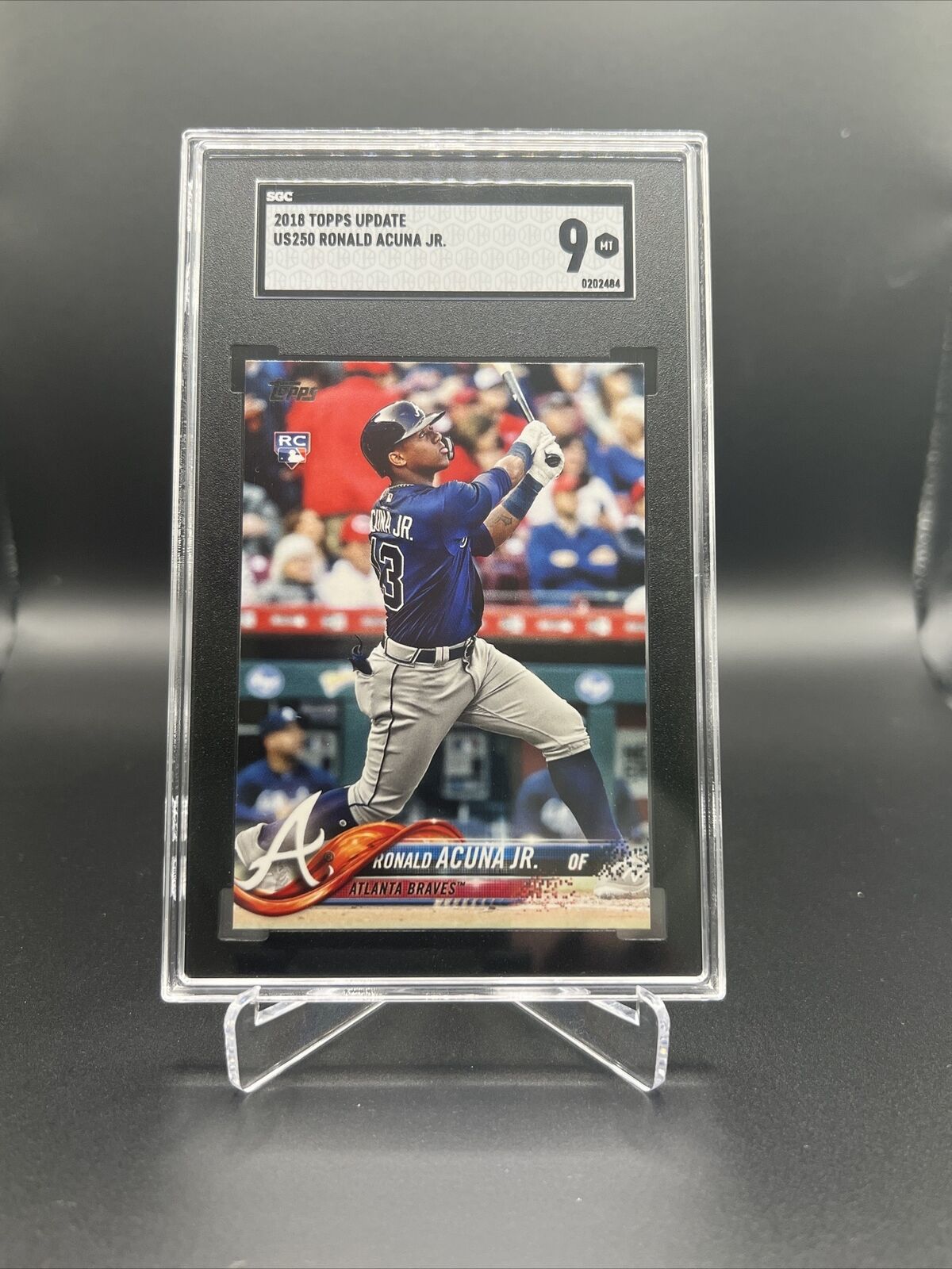 2018 Topps Update #US250 Ronald Acuna Jr. Braves RC Rookie SGC 9 MINT