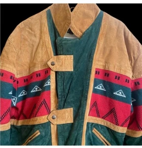 Men’s VTG Adler Suede/Knit Sherpa Lined Bomber Jacket large size pre-owned - Picture 1 of 12