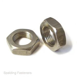 Tuercas medio delgadas de bloqueo de acero inoxidable Metric A2 M2 - M20 DIN439 - Imagen 1 de 1