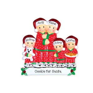 Pajama Family Personalized Christmas Ornament - Picture 1 of 15