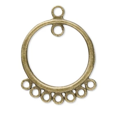 Colgantes circulares redondos de latón antiguo bronce 22 mm araña pendientes fornituras 2 piezas Foto 1 de 2