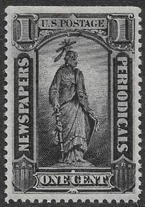 US Stamps Scott #PR81 MNH XF Newspaper 1c Black SCV $225 - Picture 1 of 2