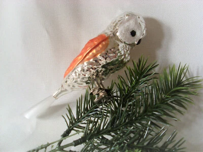 Weihnachtsschmuck Lauscha Glas Handmalerei Vogel Eule Glasbläserei - Bild 1 von 2