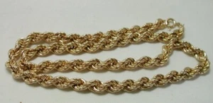 Lovely 9ct Gold Ladies Rope Twist Necklace 21997 - Picture 1 of 5