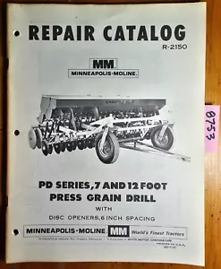 Minneapolis-Moline PD Serie 7' 12' Presse Kornbohrer Reparatur Teile Handbuch R-2150 - Bild 1 von 11