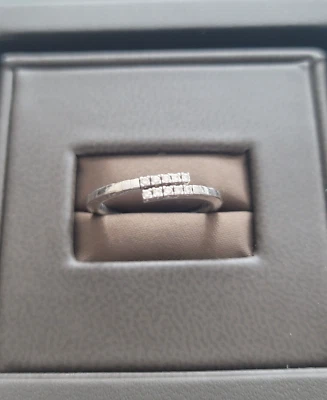 BIRKS ROSEE DU MATIN DIAMOND 18K WHITE GOLD FLEX WRAP RING Size 7.25 Foto 1 de 4