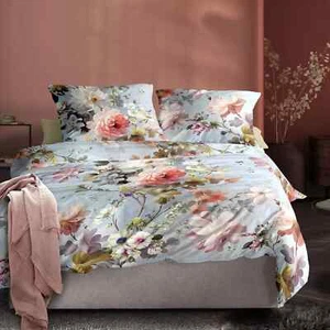 Irisette Mako-Satin Bettwäsche Wave 8596-20 Blumen Baumwolle 135 x 200 cm - Bild 1 von 4