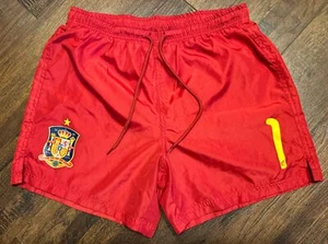 Spain 2010 Campeones Del Mundo España Futbol Red Soccer SWIM Shorts Men’s Small - Picture 1 of 8