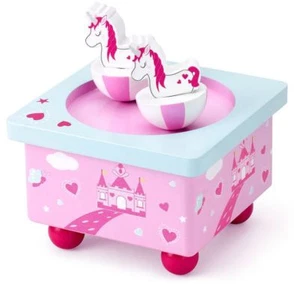 Mousehouse Gifts - Caja de música para niña - Madera - Temática unicornios - Imagen 1 de 1