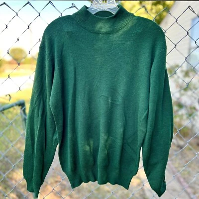 Suéter Vintage Años 90 Westbound Talla Grande ~ Lana Cuello Simulado Tejido Cobain Verde 🚚💨 Foto 1 de 4