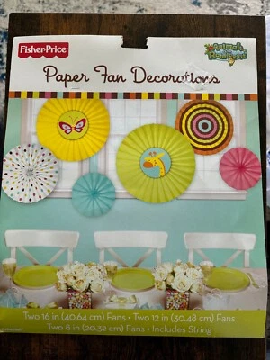 PESCADOR-PRECIO ANIMALES DE LA SELVA TROPICAL ABANICO DE PAPEL DECORACIONES NUEVO BABY SHOWER Foto 1 de 2