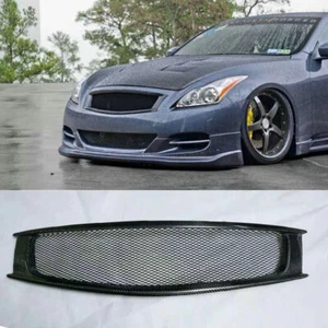 Carbon Fiber Honeycomb Grille For Infiniti G37 Nissan Skyline Coupe 2 Door 08-13 - Picture 1 of 6