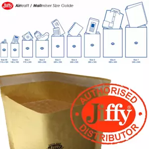 More details for jiffy® gold bubble envelopes (airkraft®)padded mailing bags for royal mail post