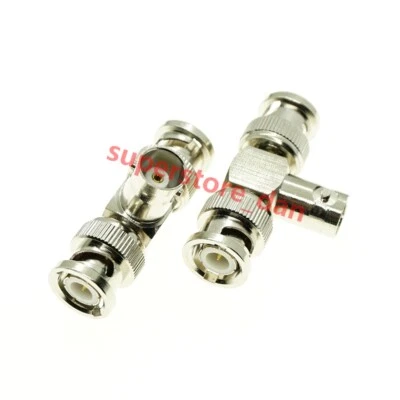 1X BNC female to TWO 2 BNC male Splitter 3 Way T Triple RF Adapter Connector - Image 1 of 4