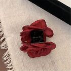 Double Side Rose Flower Hair Claw Fabric Floral Hair Clamps Shark Clip  Women